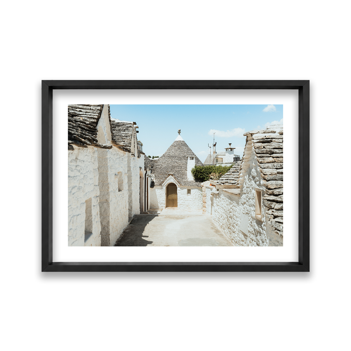 Trulli House Series 7 - Alberobello — Large, Matte Black, Shadow Box