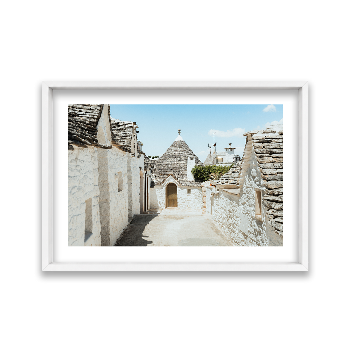 Trulli House Series 7 - Alberobello — Large, Matte White, Shadow Box