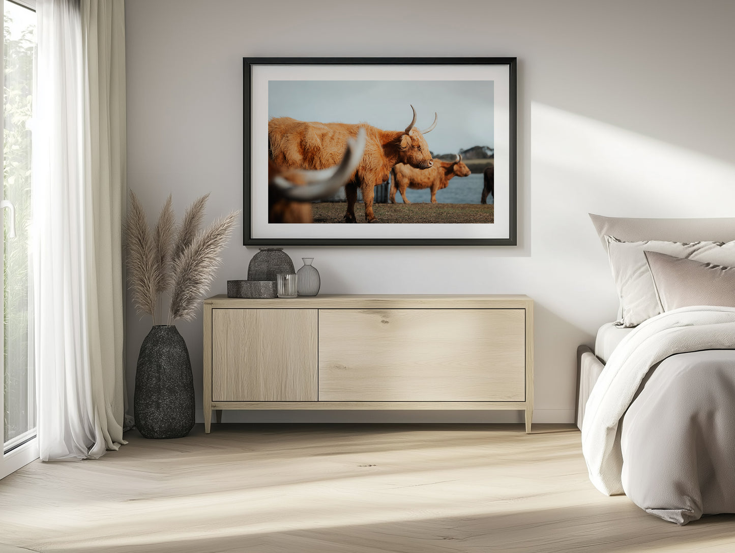 A Trio Of Highland Cows - Victoria - Wall Art