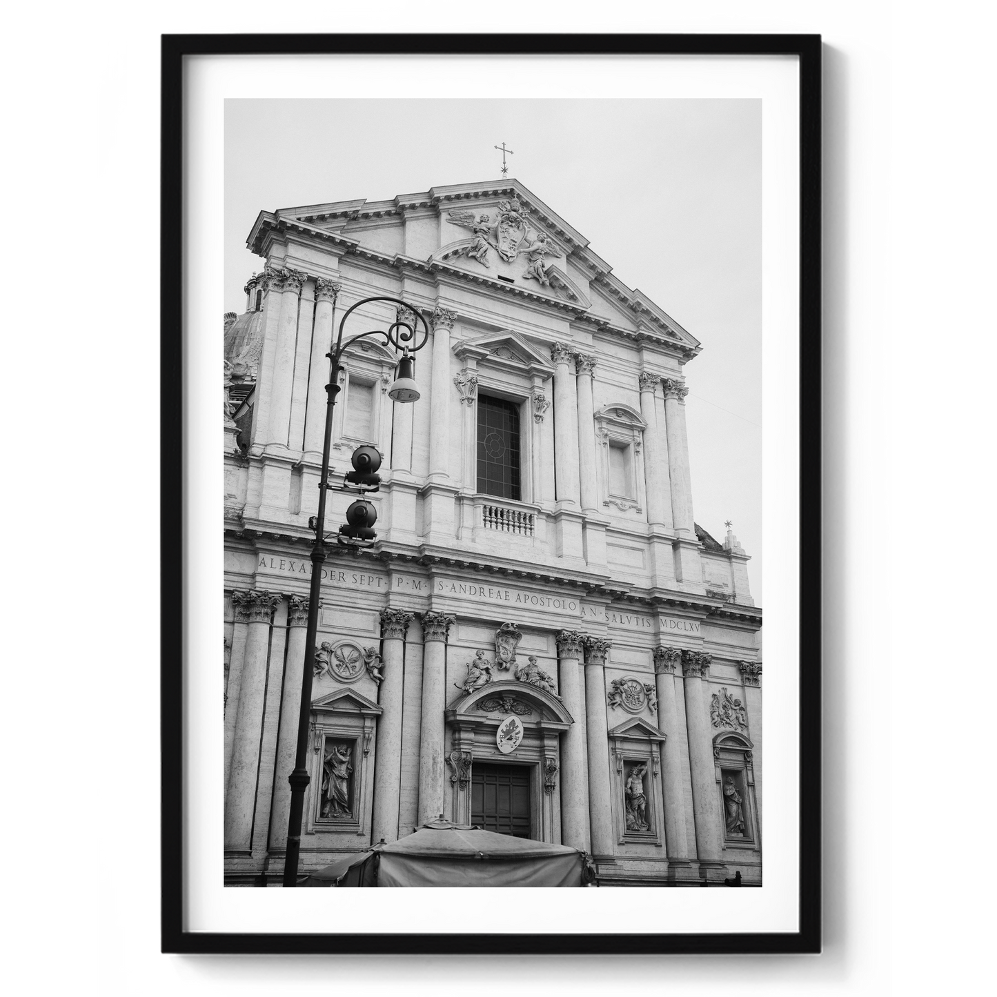 Basilica di Sant'Andrea della Valle B&W - Rome - Wall Art