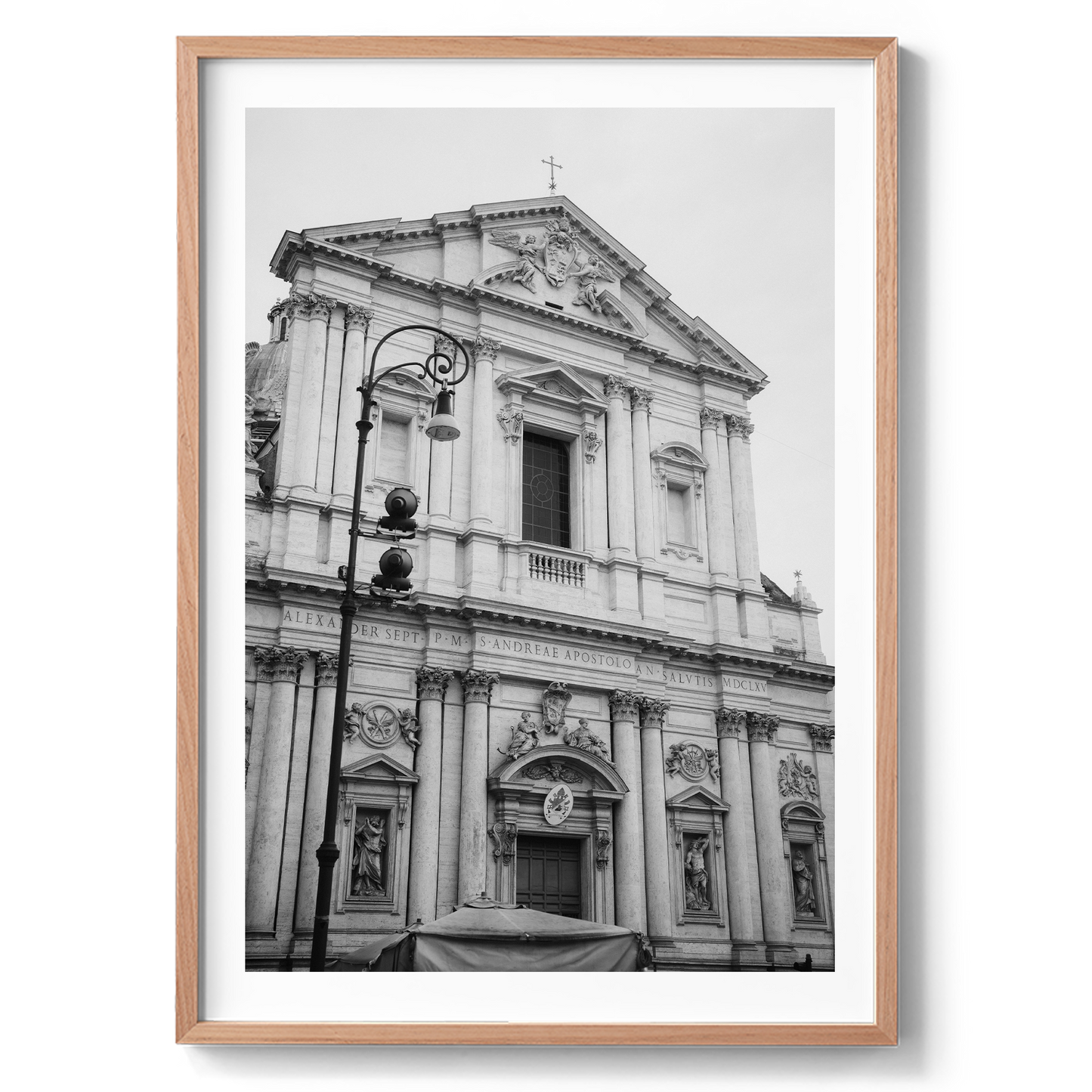 Basilica di Sant'Andrea della Valle B&W - Rome - Wall Art
