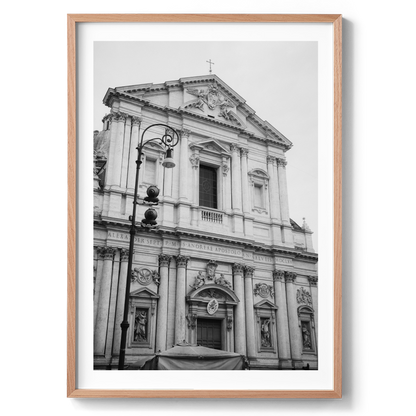 Basilica di Sant'Andrea della Valle B&W - Rome - Wall Art