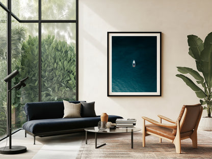 Boat In the Ocean - Wall Art