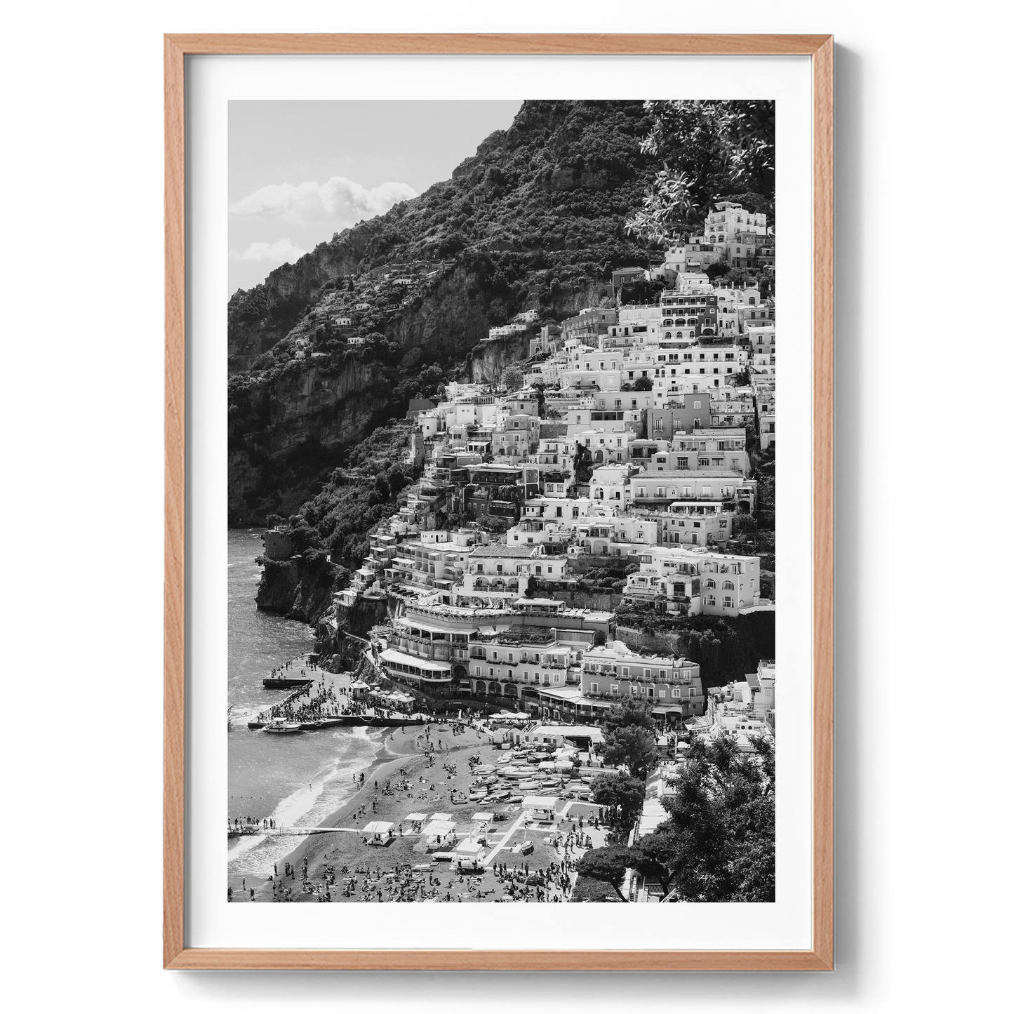 Colourful Italy - Positano B&W - Wall Art