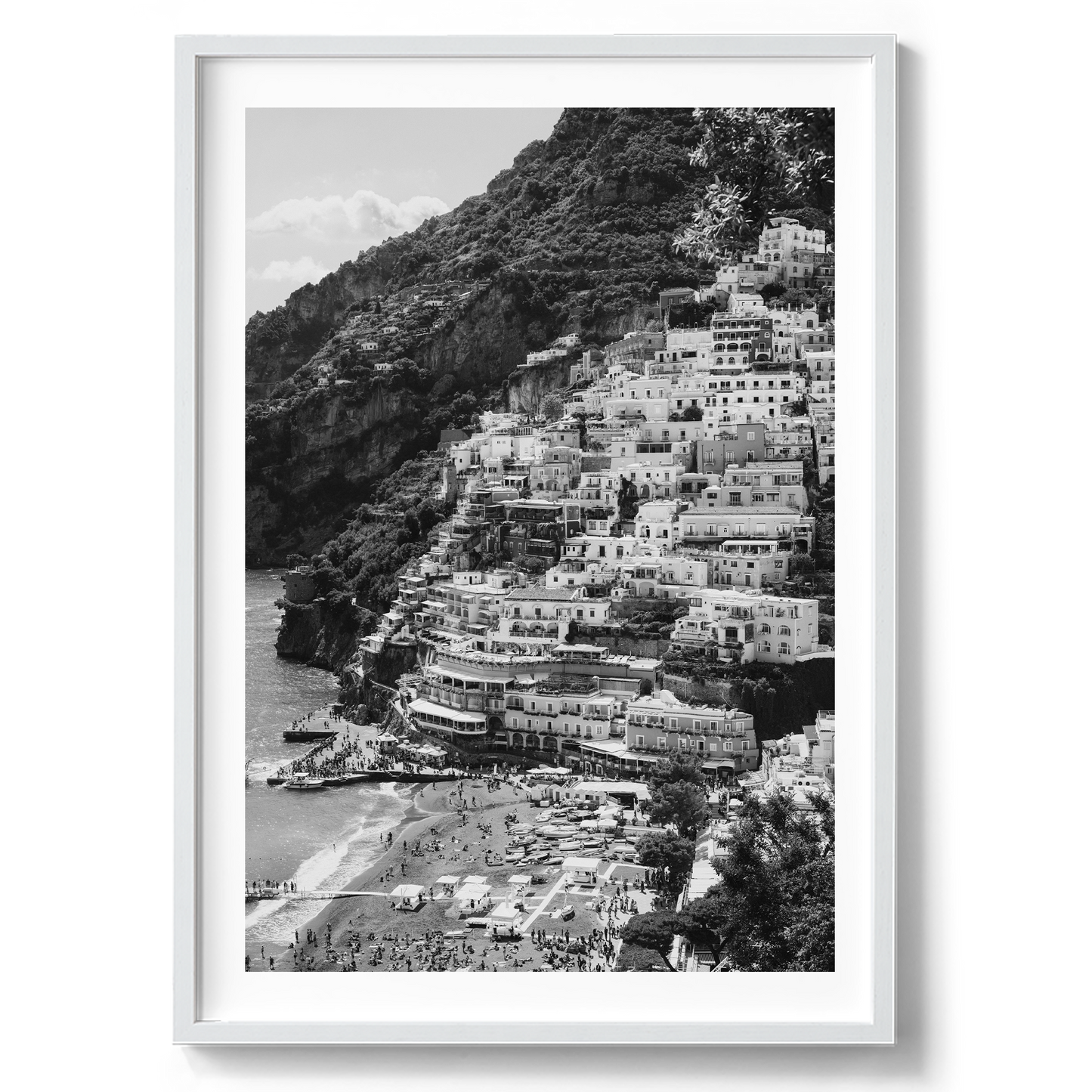 Colourful Italy - Positano B&W - Wall Art