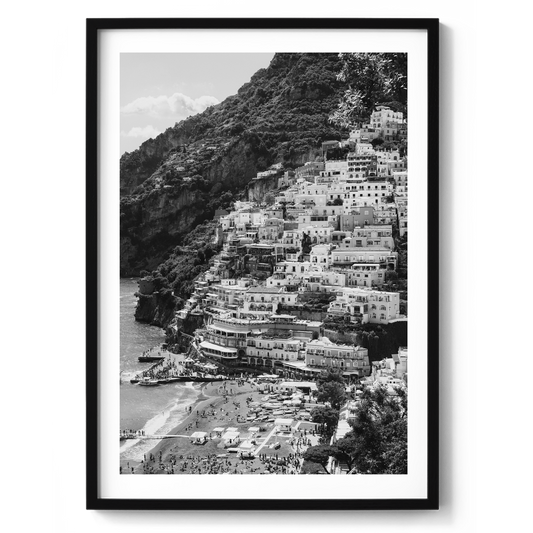 Colourful Italy - Positano B&W - Wall Art