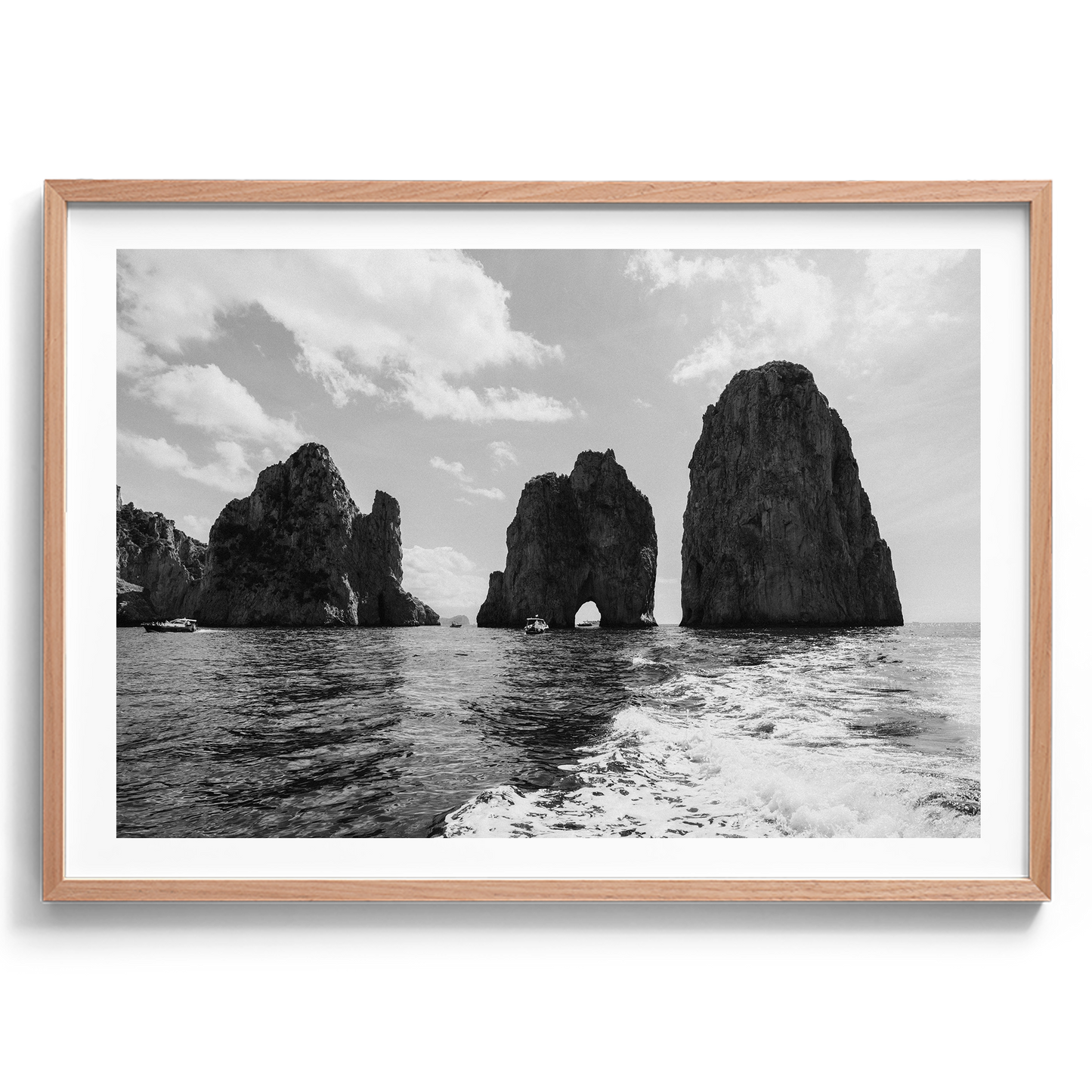 Faraglioni di Mezzo o Saetta III B&W - Capri - Wall Art