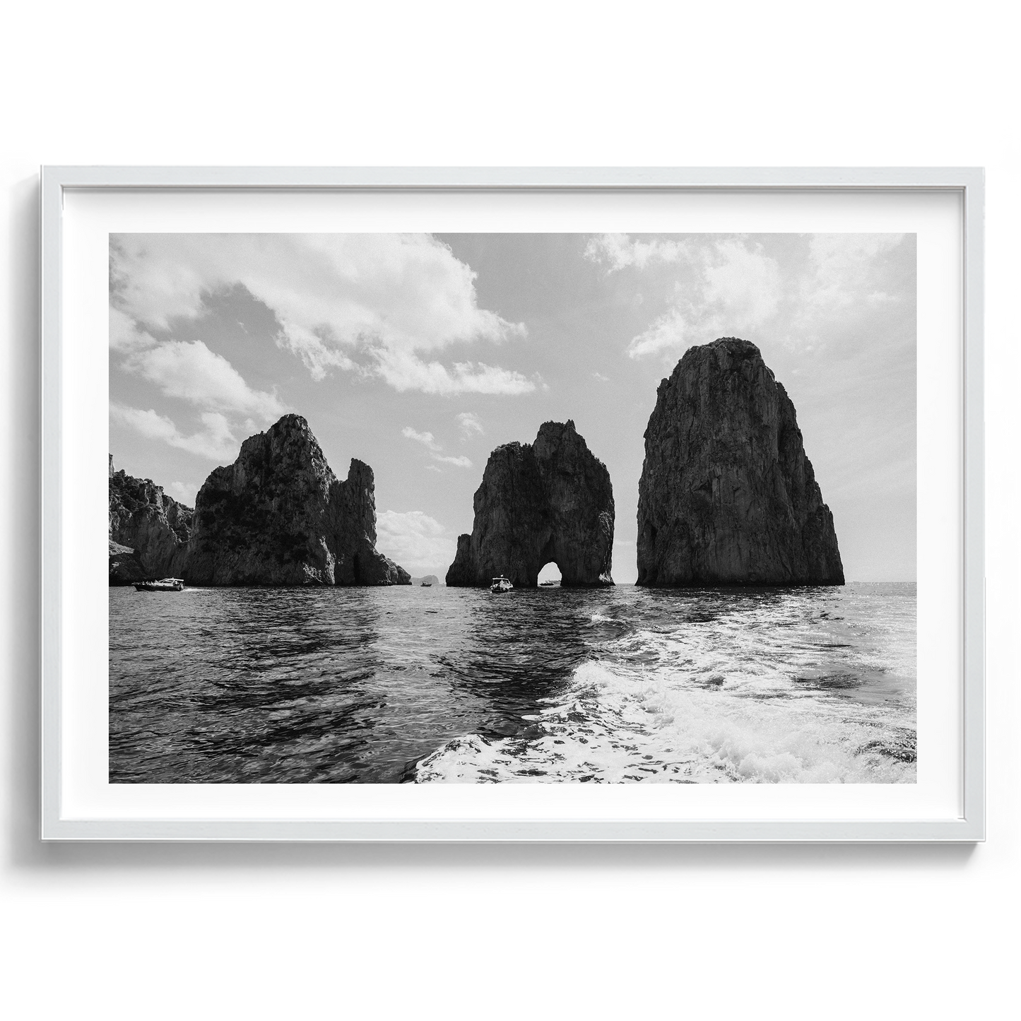 Faraglioni di Mezzo o Saetta III B&W - Capri - Wall Art