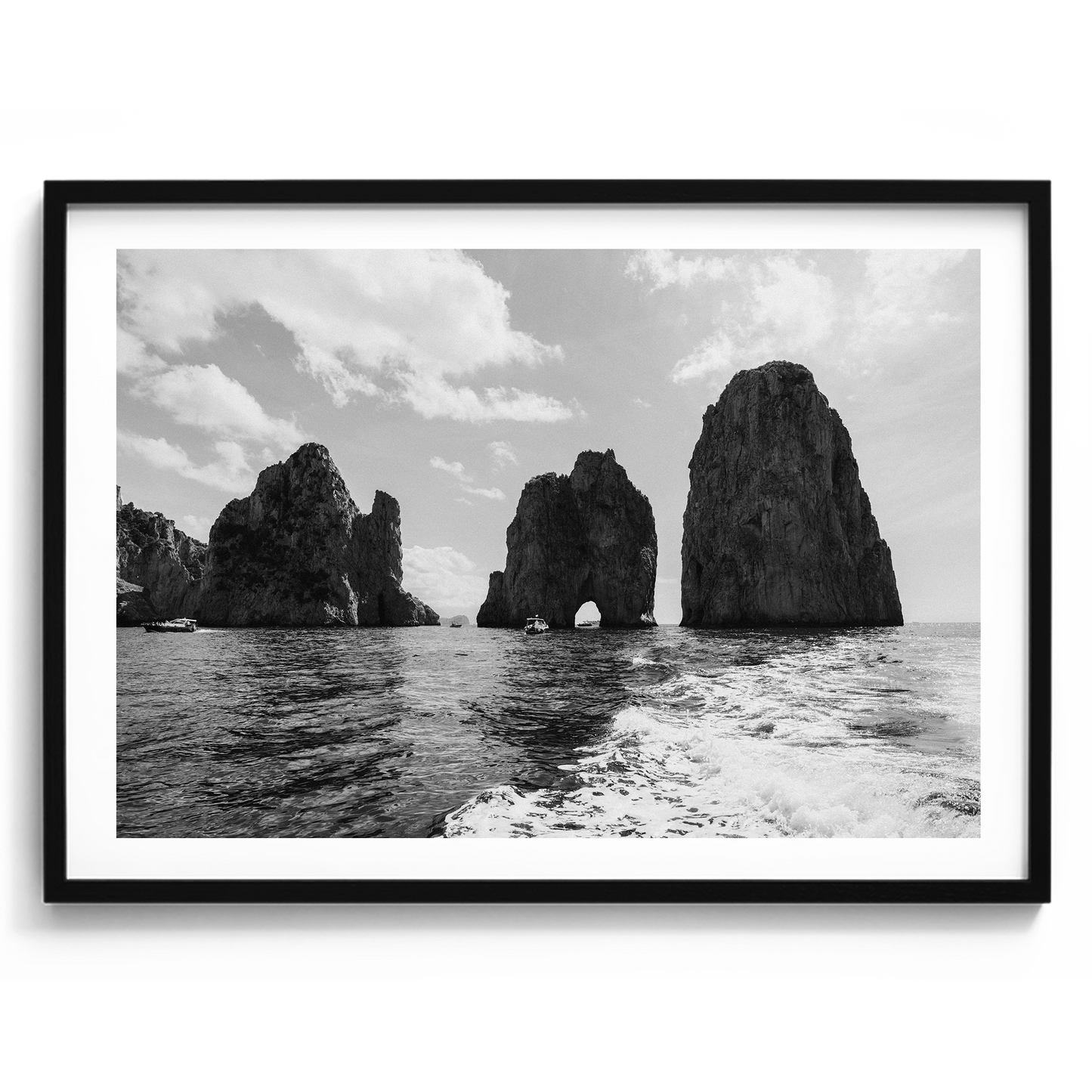 Faraglioni di Mezzo o Saetta III B&W - Capri - Wall Art