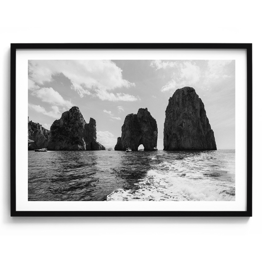 Faraglioni di Mezzo o Saetta III B&W - Capri - Wall Art