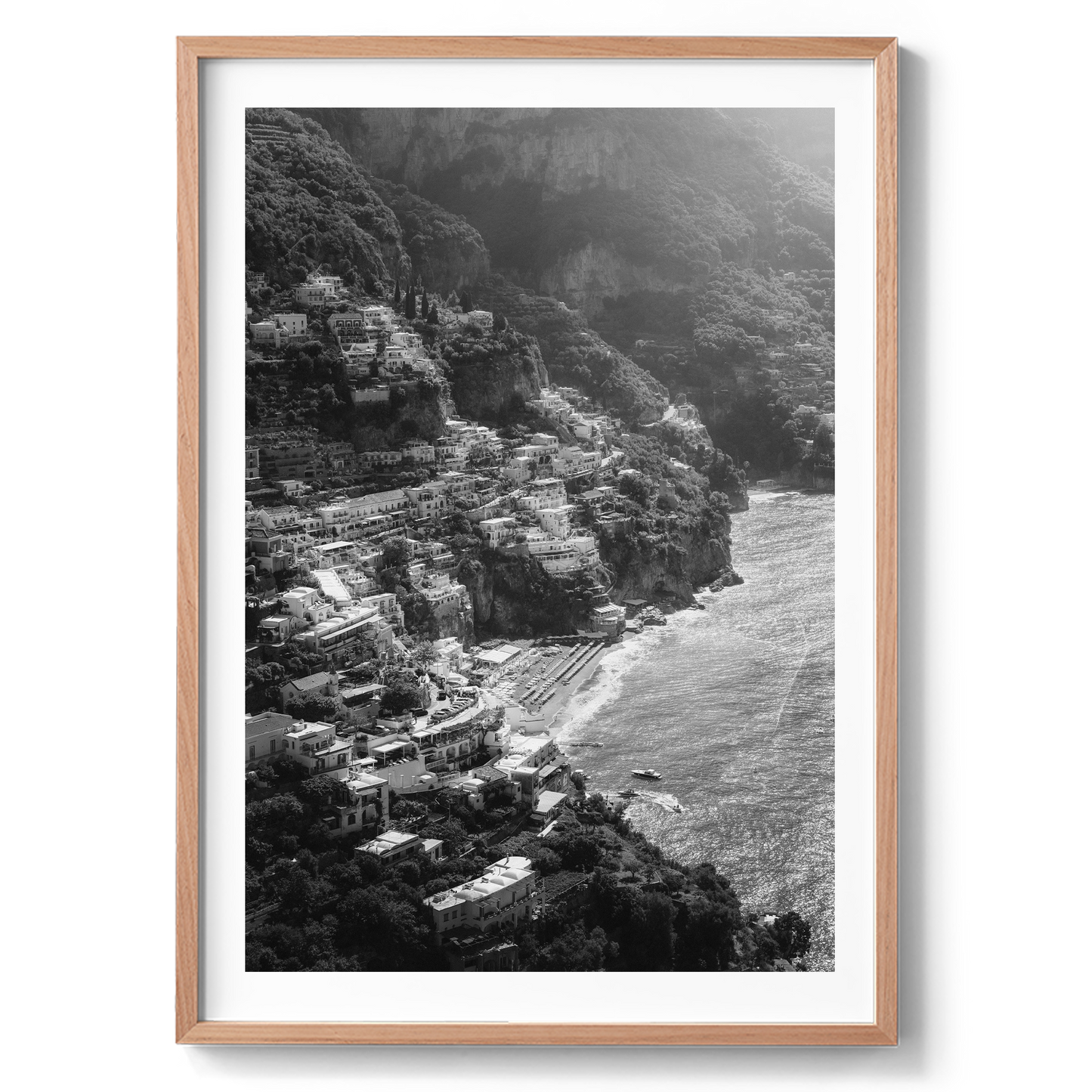Fornillo Beach - Positano B&W - Wall Art