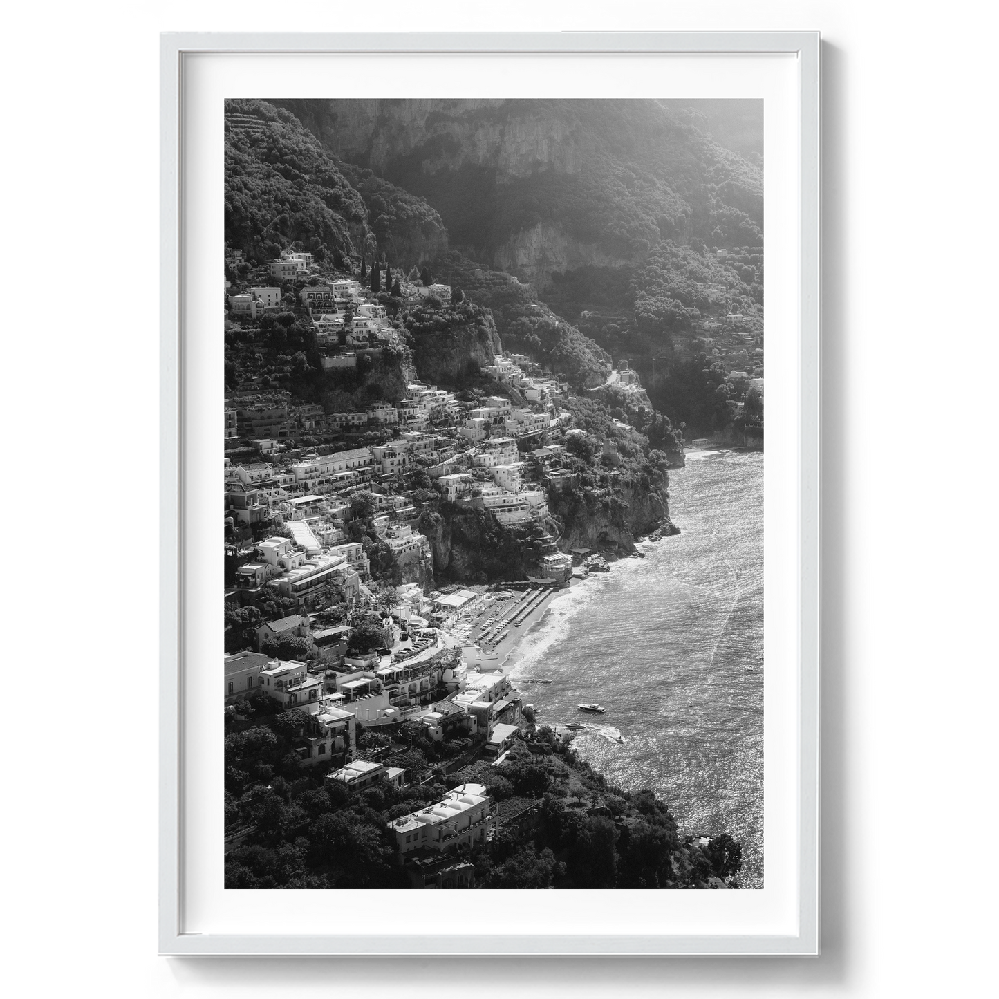 Fornillo Beach - Positano B&W - Wall Art