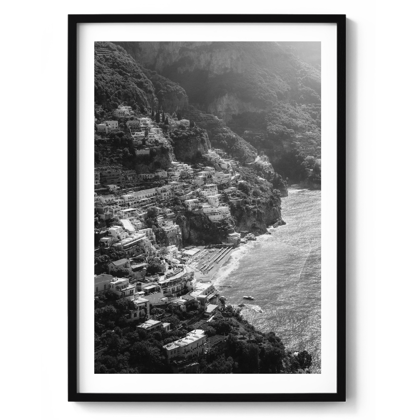 Fornillo Beach - Positano B&W - Wall Art