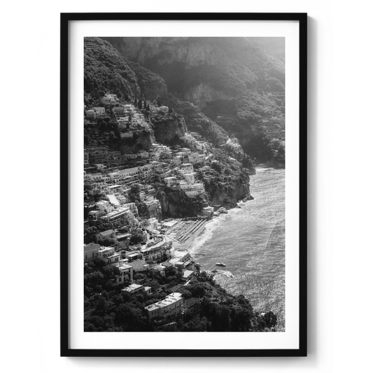 Fornillo Beach - Positano B&W - Wall Art