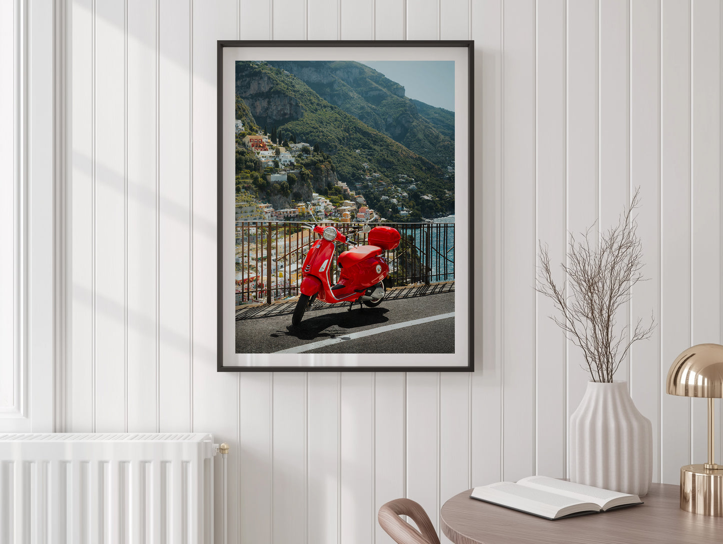 Red Vespa Amalfi Coast - Positano - Wall Art