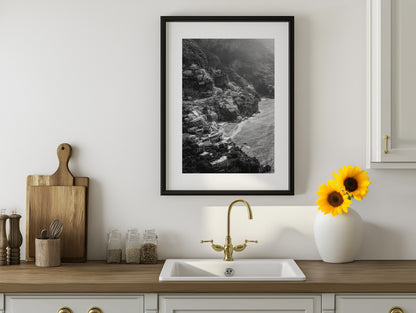 Fornillo Beach - Positano B&W - Wall Art