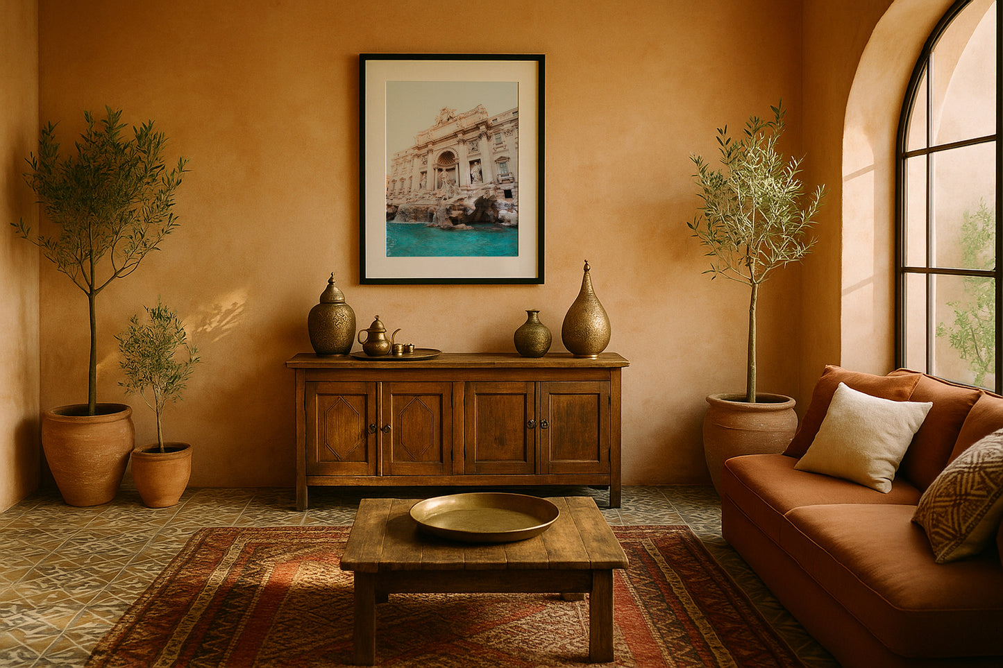 Trevi Fountain Morning Light - Wall Art