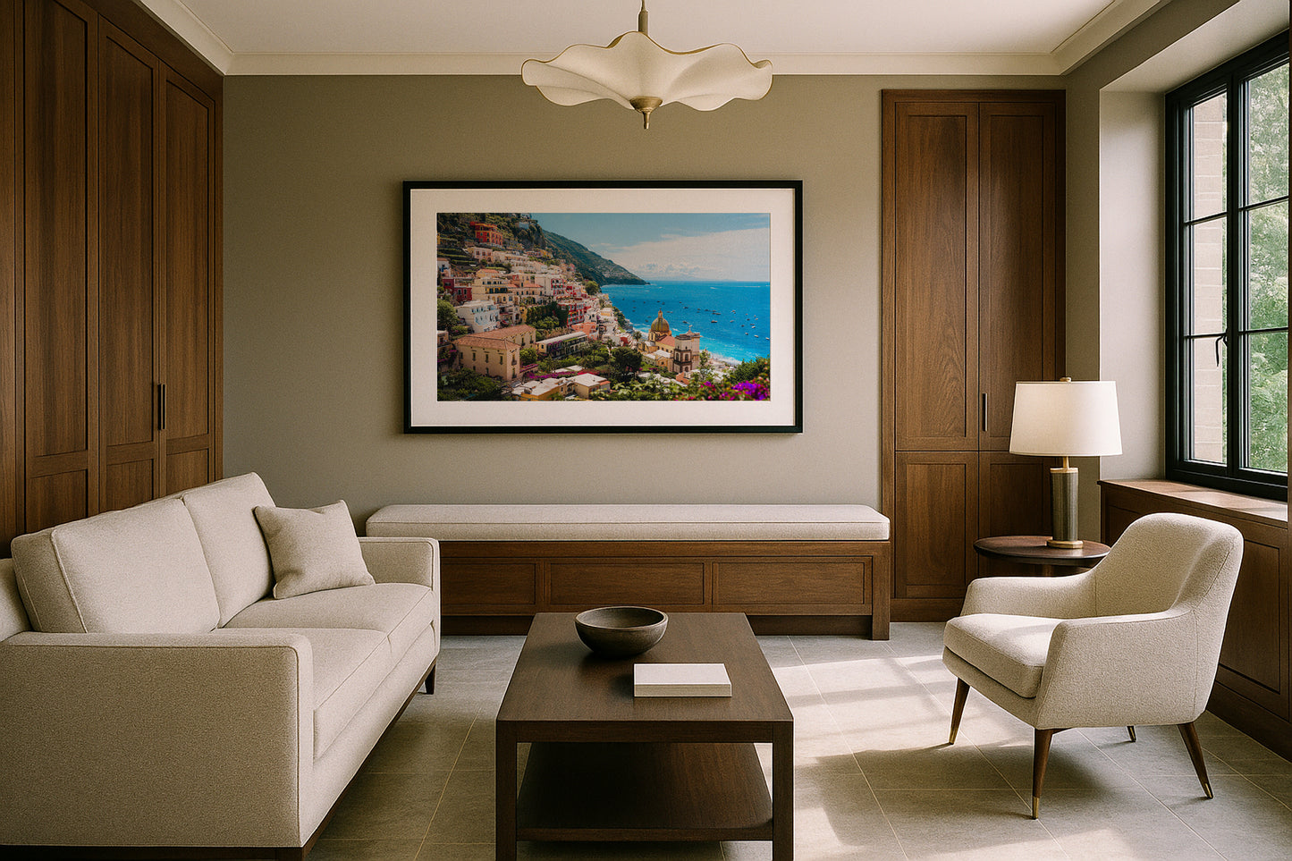 Sunny Amalfi Coast Morning II - Positano - Wall Art