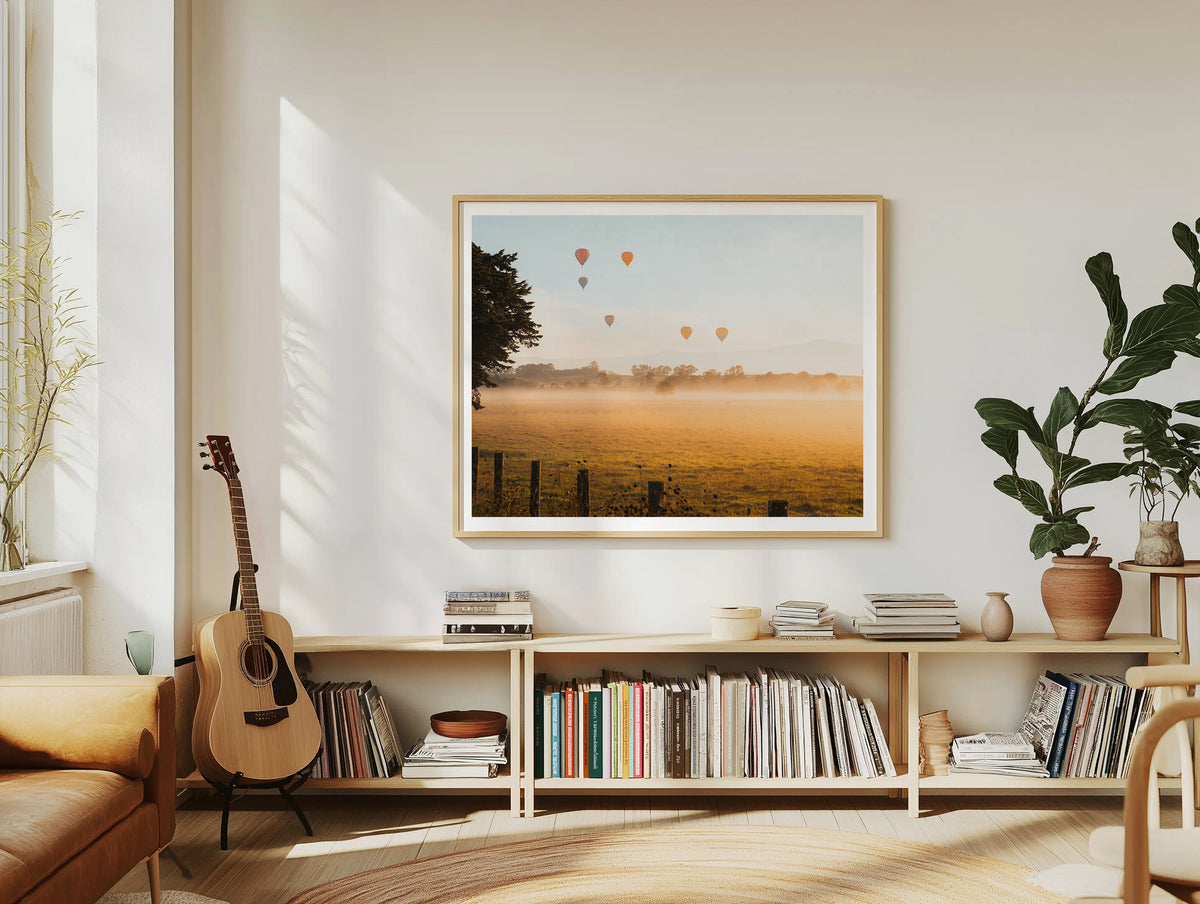 Hot Air Balloons at Sunrise II - Yarra Glen- Wall Art