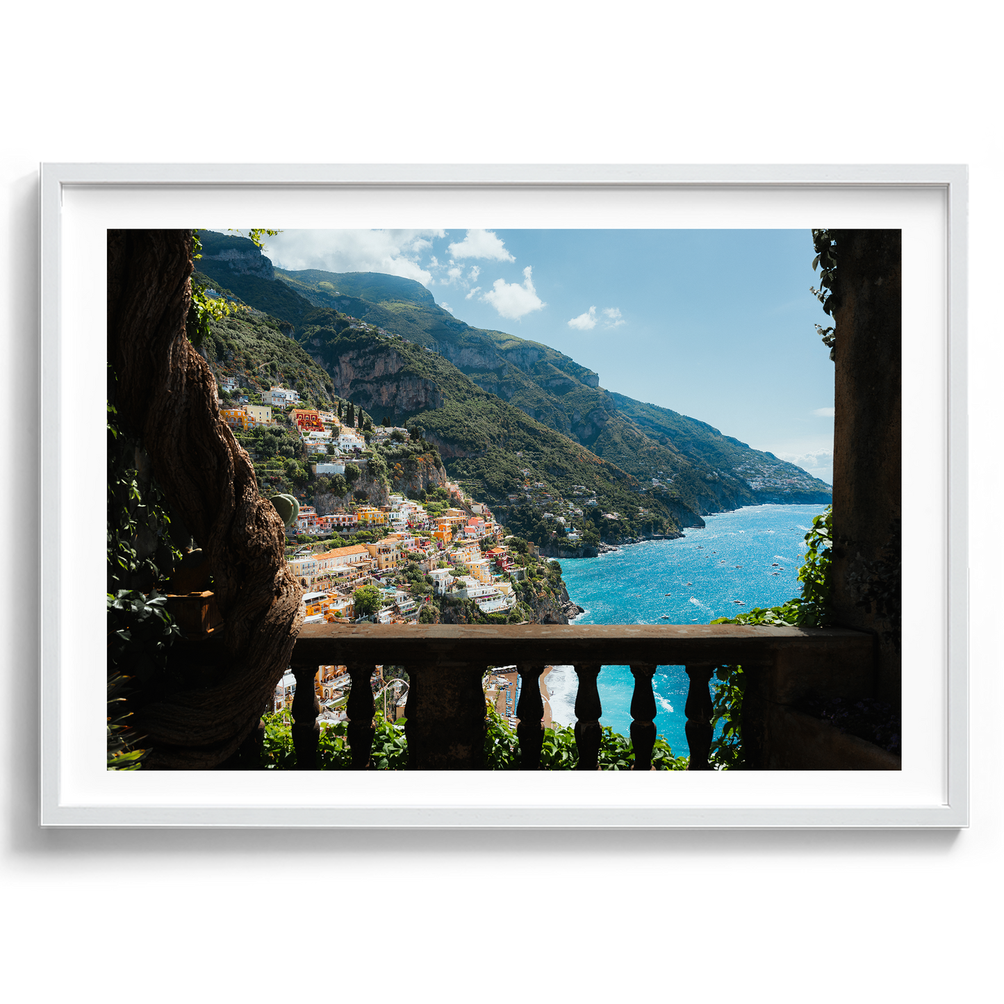 Italian Villa Balcony - Positano - Wall Art