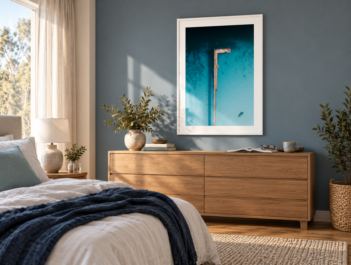 Rye Pier - Aerial - Wall Art secondary lifestyle room mockup
