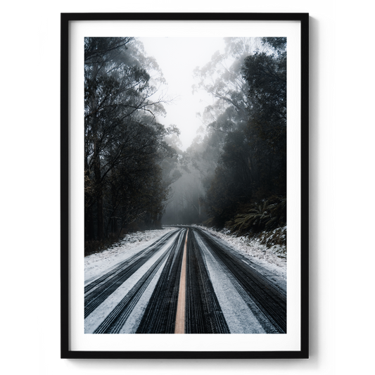 Mt Donna Buang Snowy Road - Victoria - Wall Art