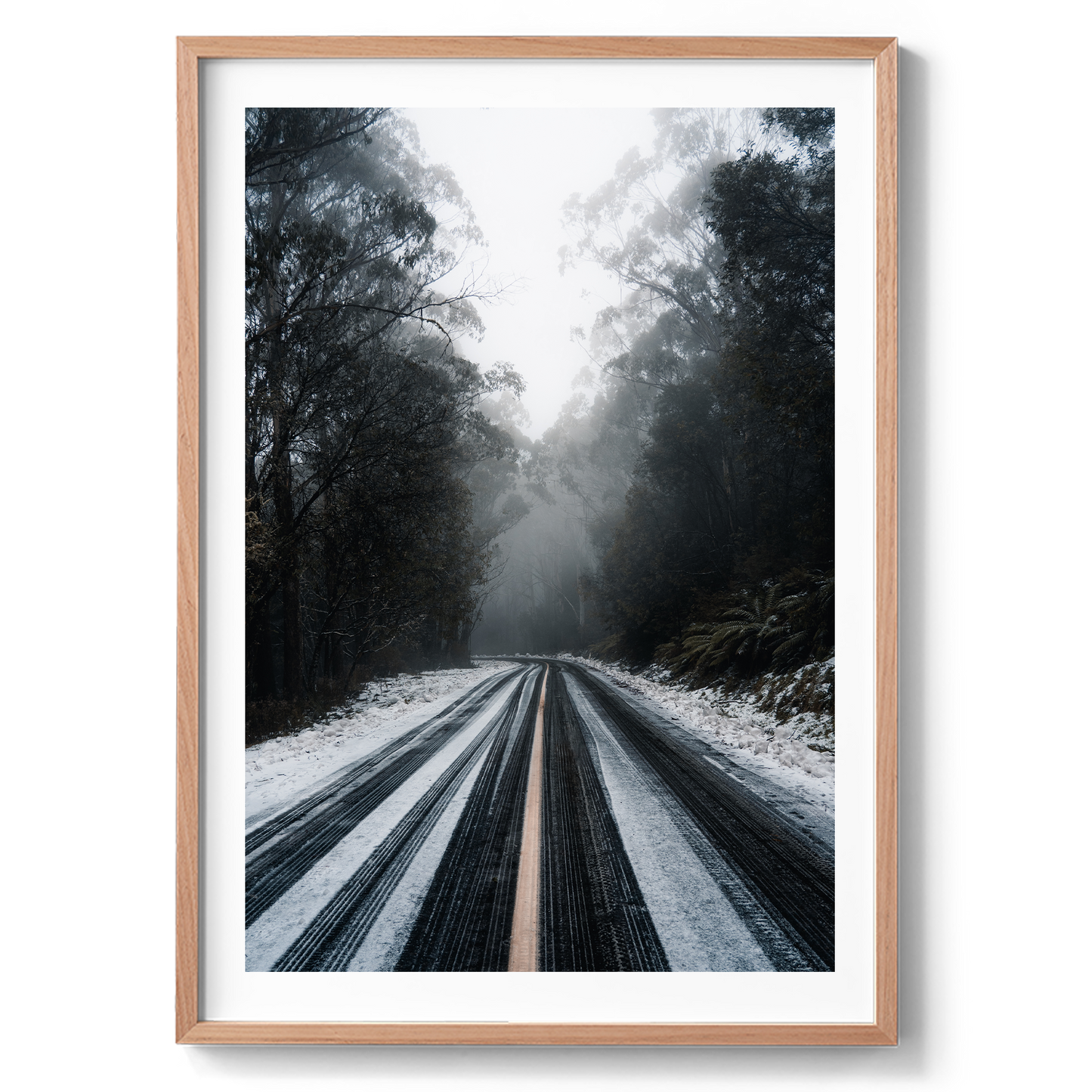 Mt Donna Buang Snowy Road - Victoria - Wall Art
