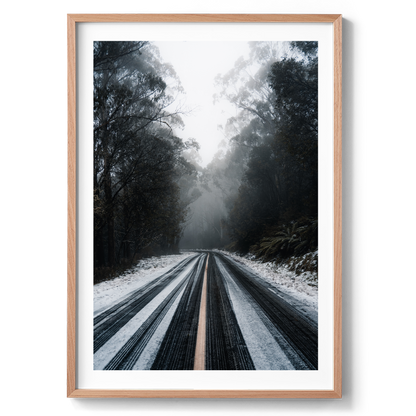 Mt Donna Buang Snowy Road - Victoria - Wall Art