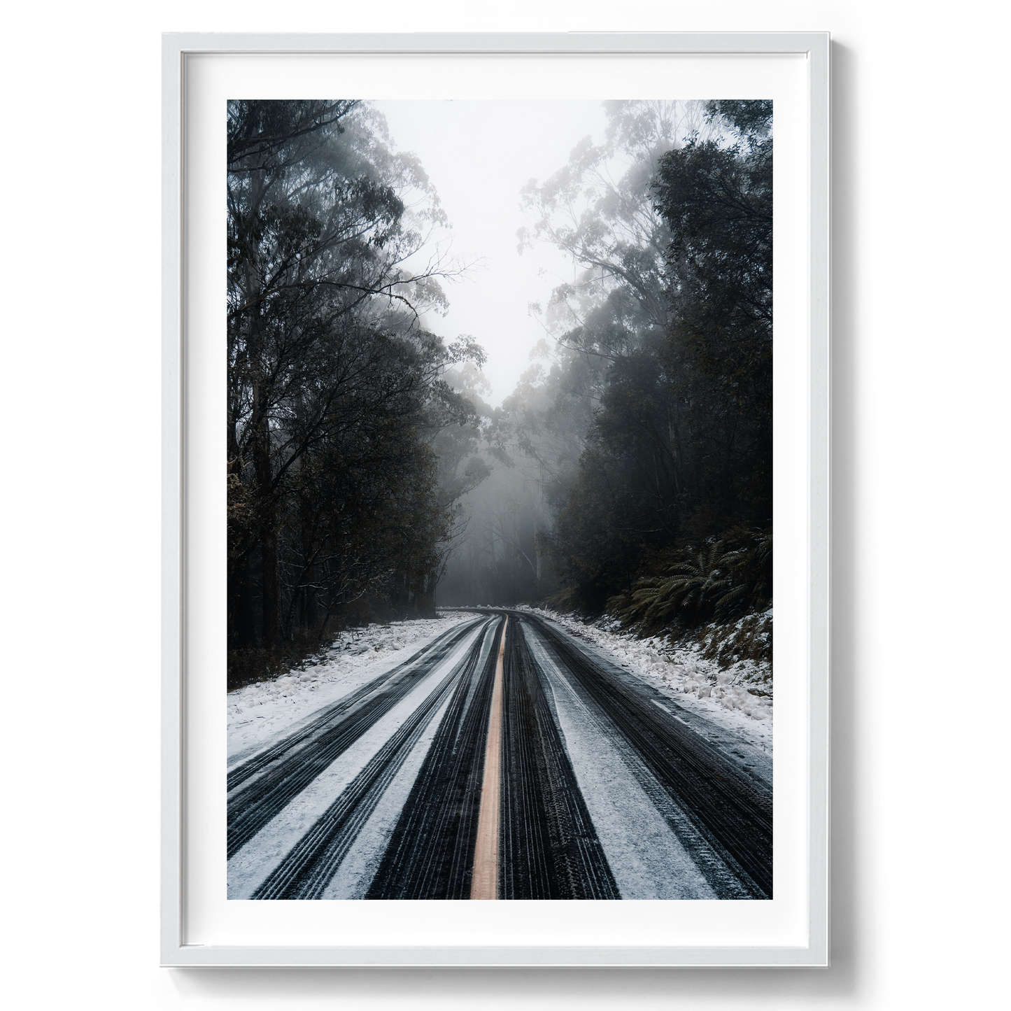 Mt Donna Buang Snowy Road - Victoria - Wall Art