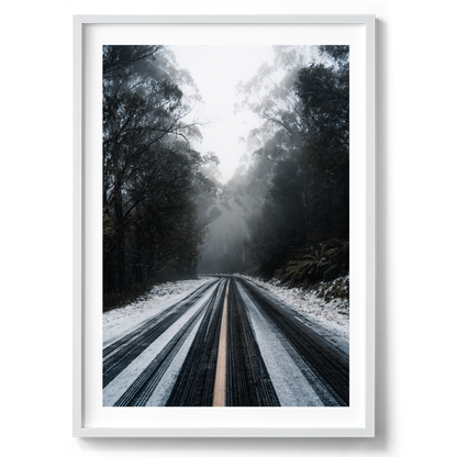 Mt Donna Buang Snowy Road - Victoria - Wall Art