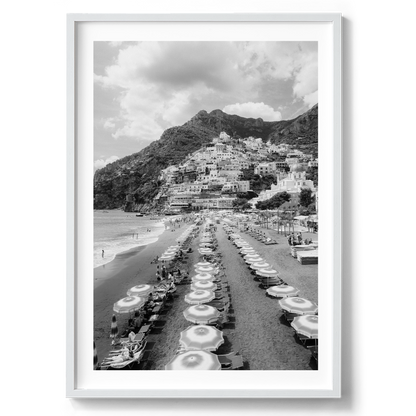 Positano Aerial III - Positano B&W - Wall Art