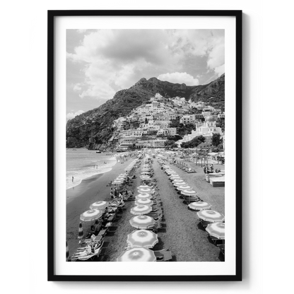 Positano Aerial III - Positano B&W - Wall Art