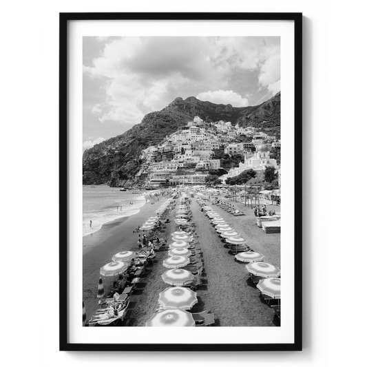 Positano Aerial III - Positano B&W - Wall Art