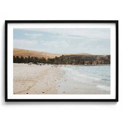 Rapid Bay Beach artwork presented in a black frame