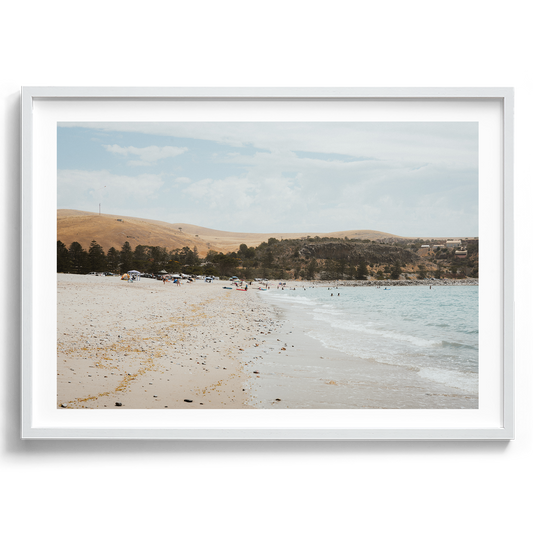 Rapid Bay Beach artwork presented in a white frame