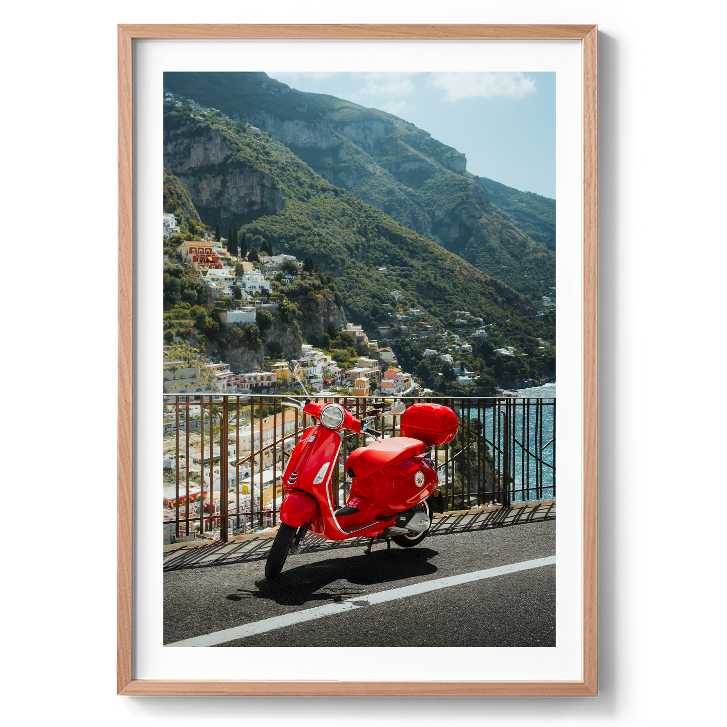 Red Vespa Amalfi Coast - Positano - Wall Art