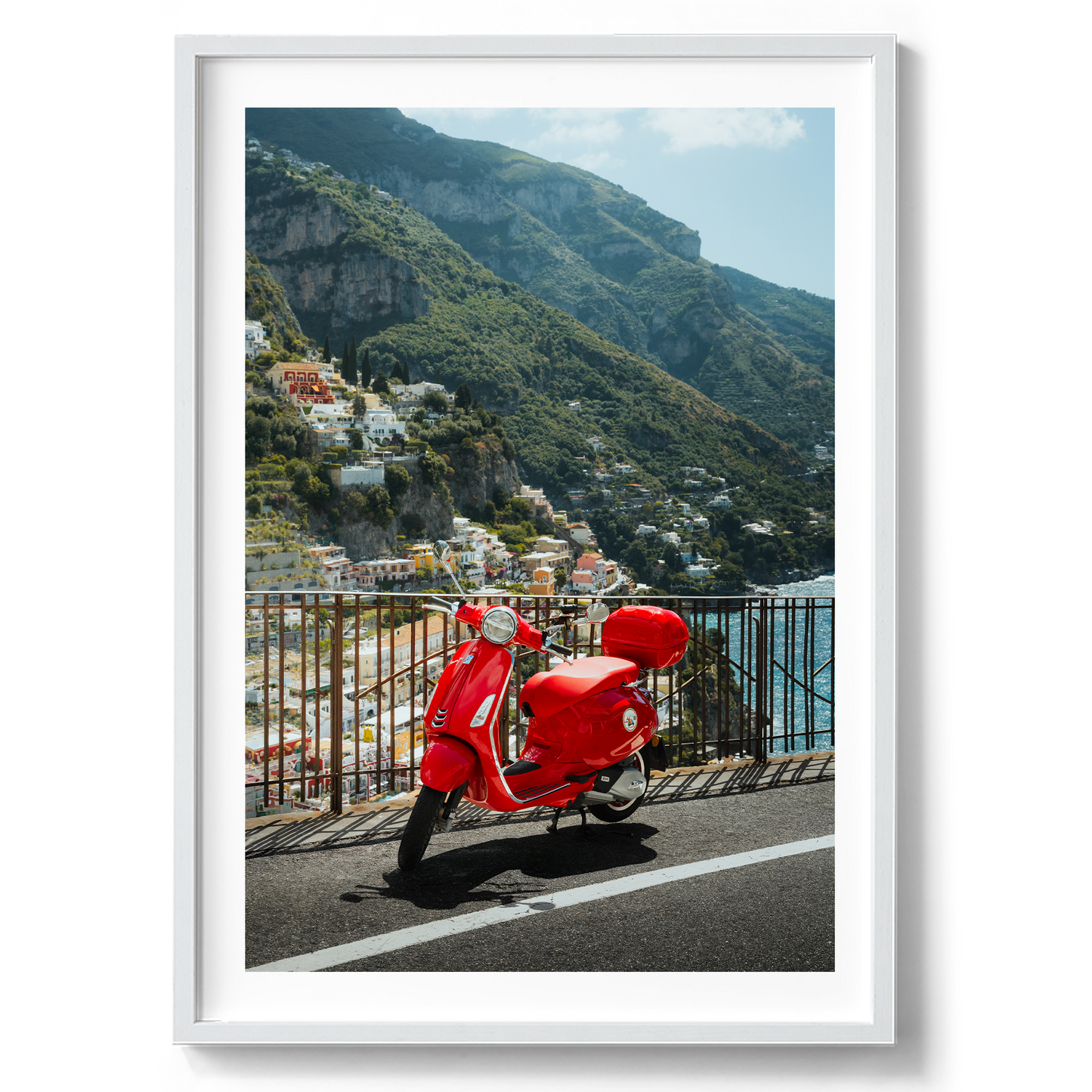 Red Vespa Amalfi Coast - Positano - Wall Art