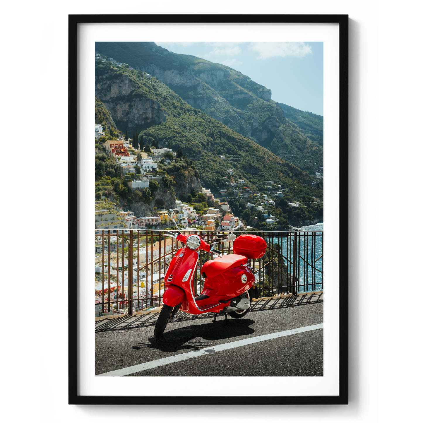 Red Vespa Amalfi Coast - Positano - Wall Art