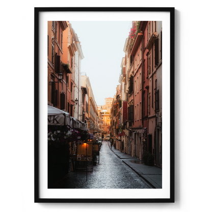 Cobble Stone Street Morning Light - Rome - Wall Art