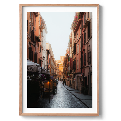 Cobble Stone Street Morning Light - Rome - Wall Art