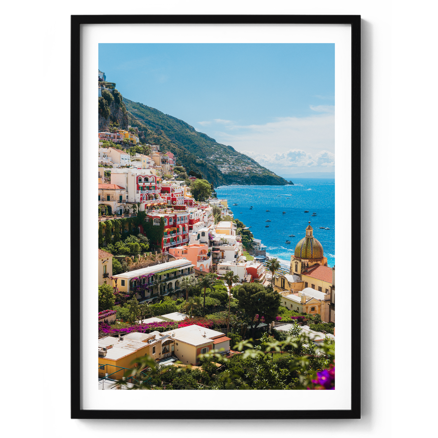 Sunny Amalfi Coast Morning - Positano - Wall Art