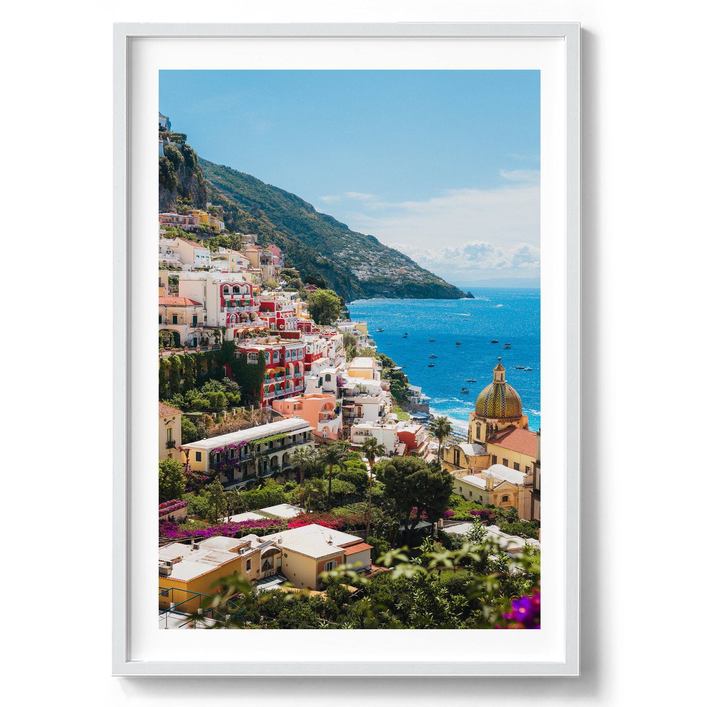 Sunny Amalfi Coast Morning - Positano - Wall Art
