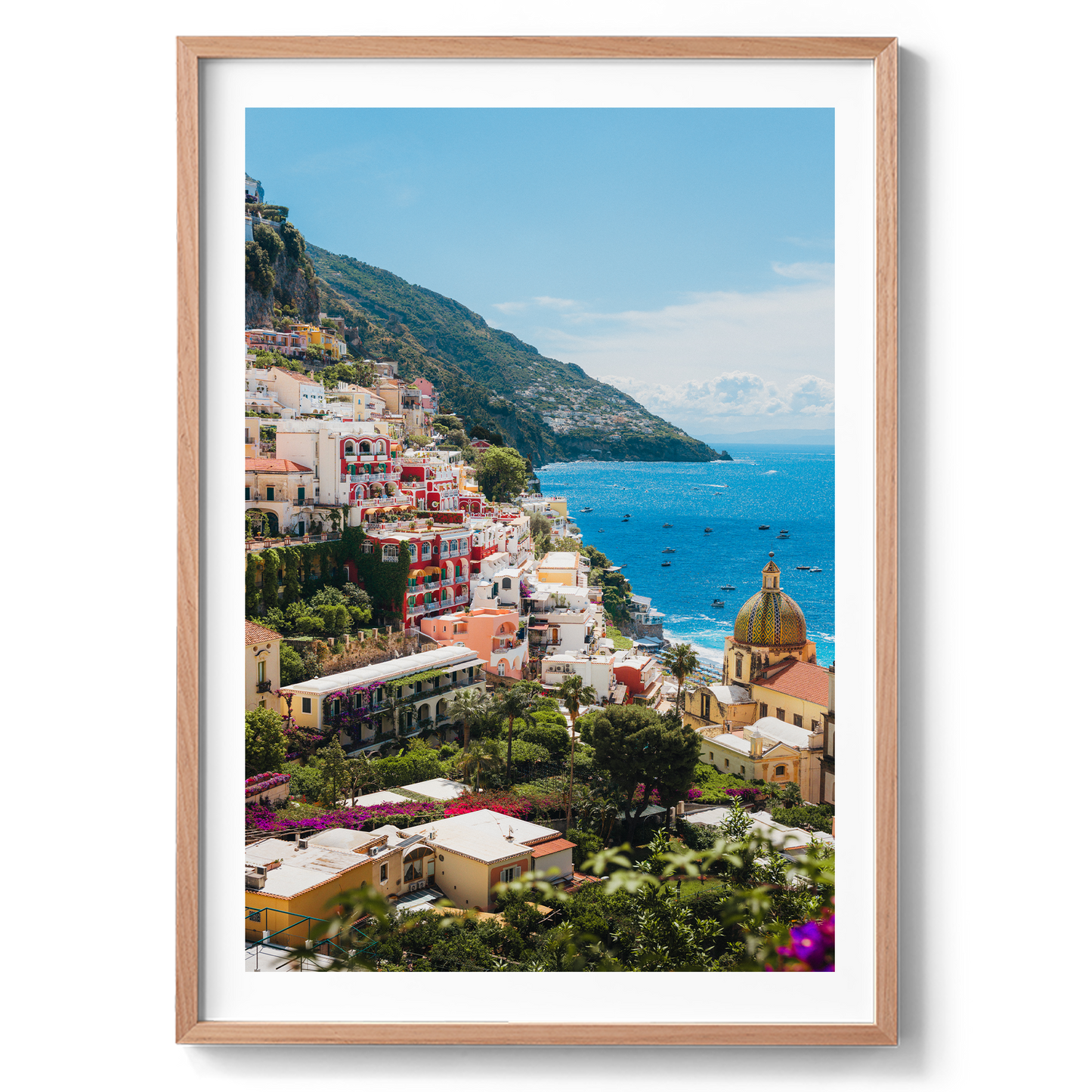 Sunny Amalfi Coast Morning - Positano - Wall Art