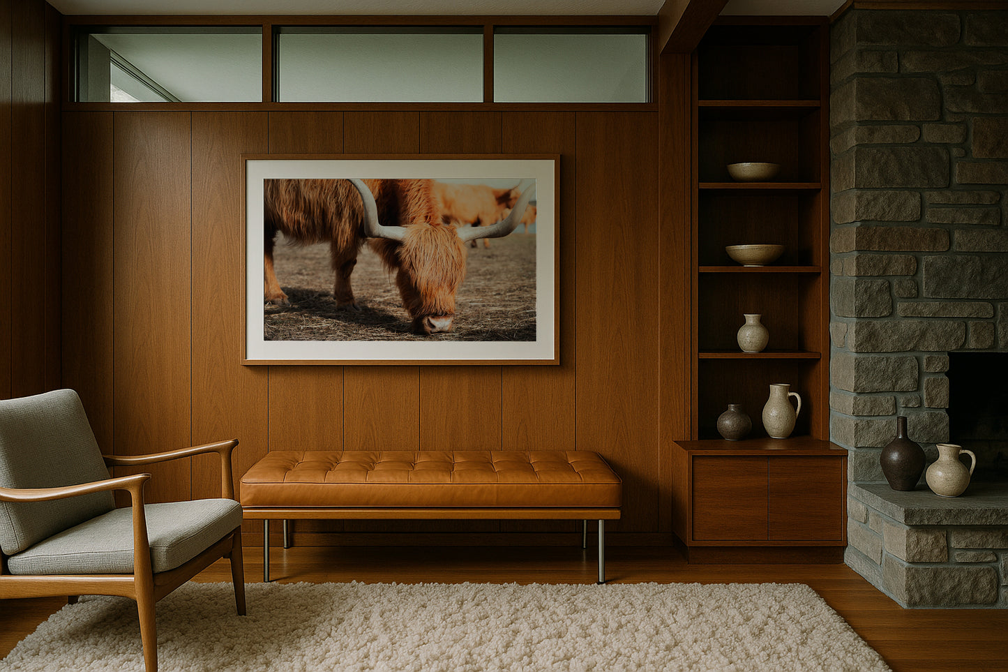 The Hungry Highland Cow - Victoria - Wall Art